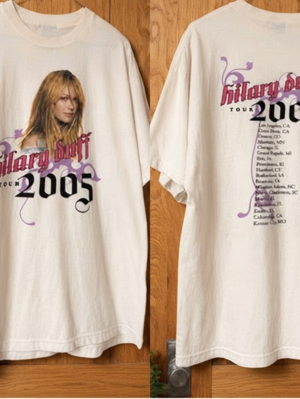 Hilary duff 2005 tour t-shirt